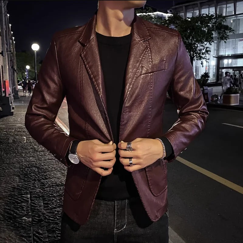 Business Casual Lederjacke