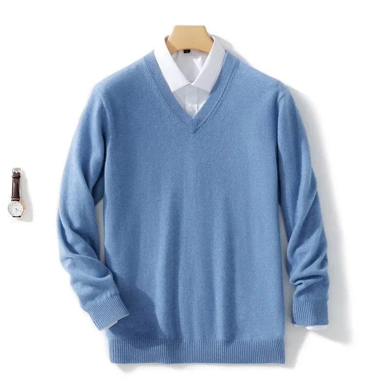 Eleganter Pullover mit V-Ausschnitt