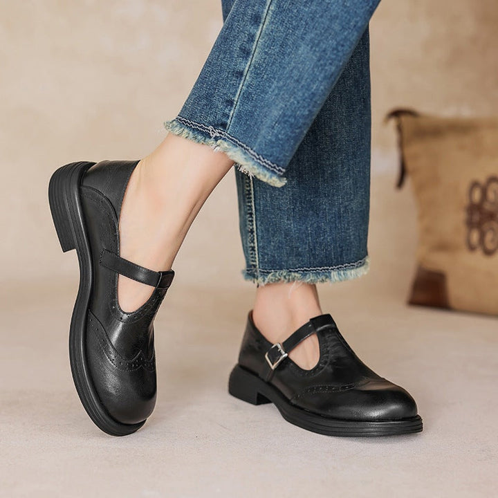Mattea Mary Janes - Eleganter Leder-Schuh