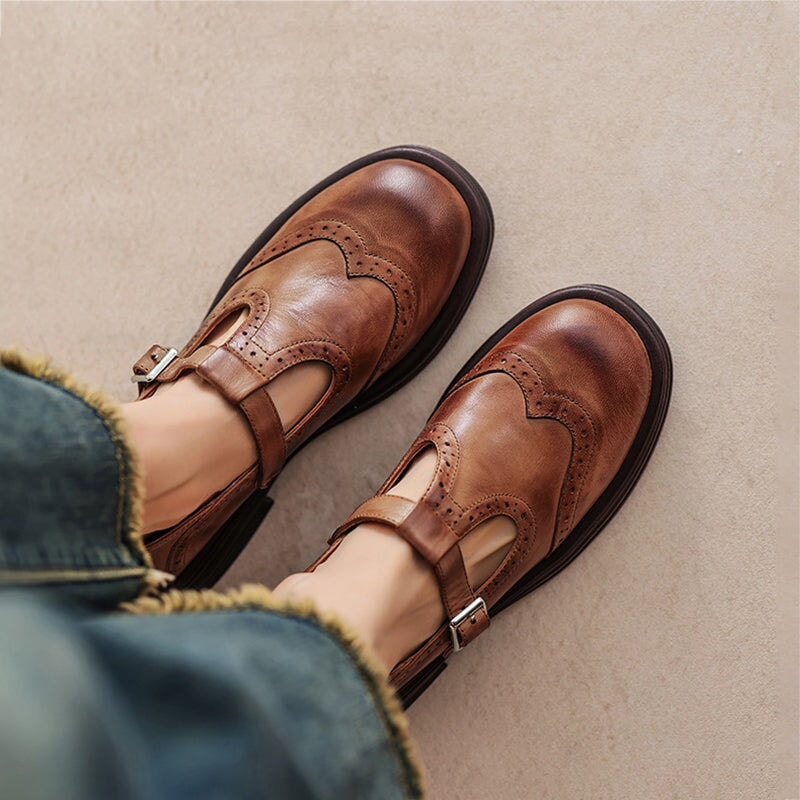 Mattea Mary Janes - Eleganter Leder-Schuh