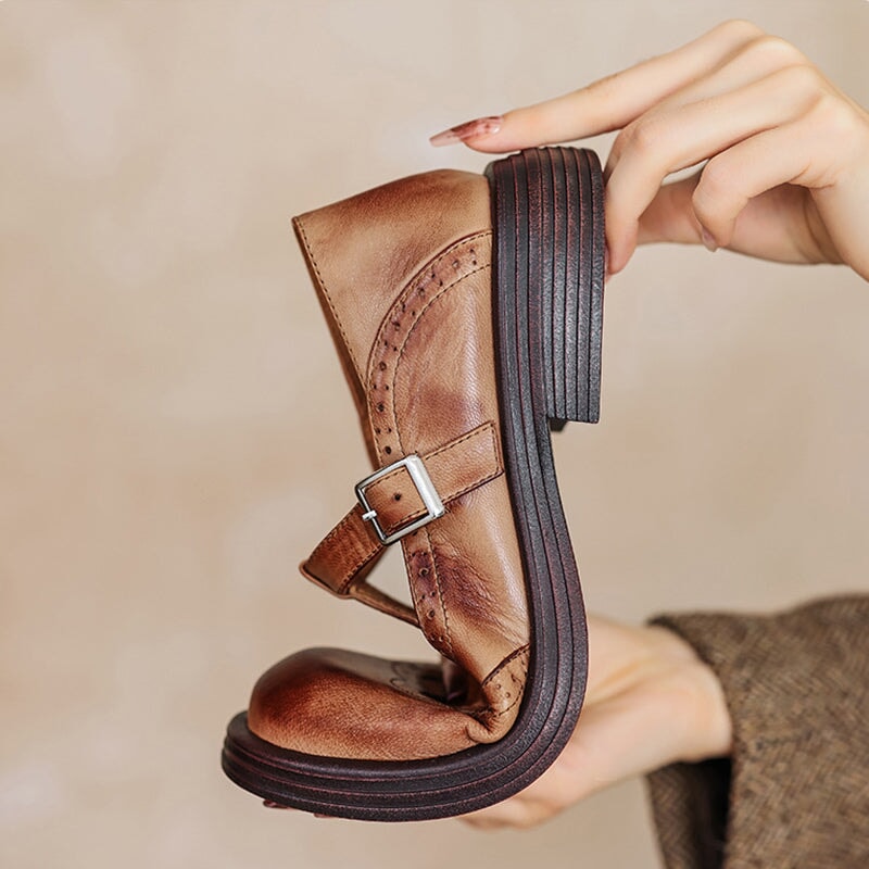 Mattea Mary Janes - Eleganter Leder-Schuh