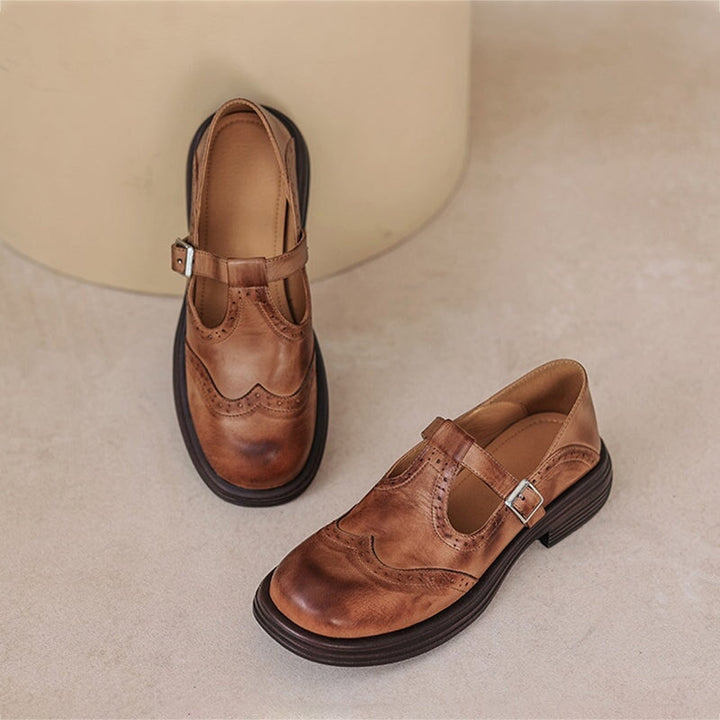 Mattea Mary Janes - Eleganter Leder-Schuh
