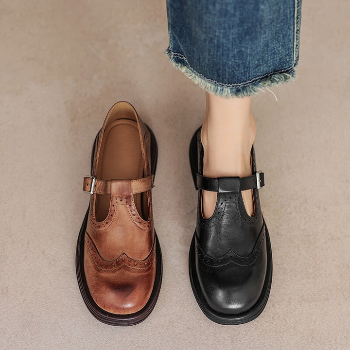Mattea Mary Janes - Eleganter Leder-Schuh