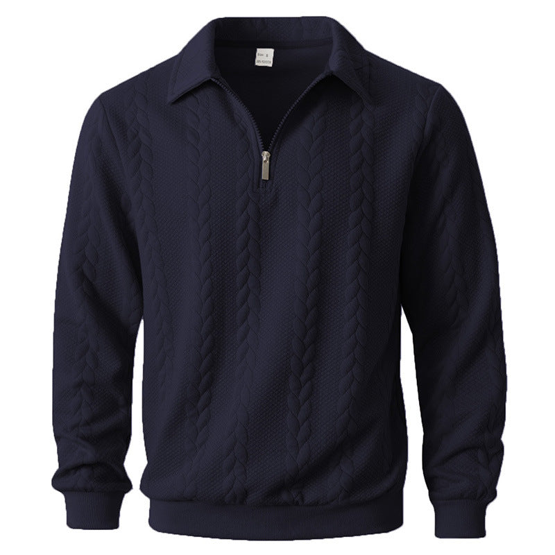 Eleganter Pullover mit Muster und Reißverschluss
