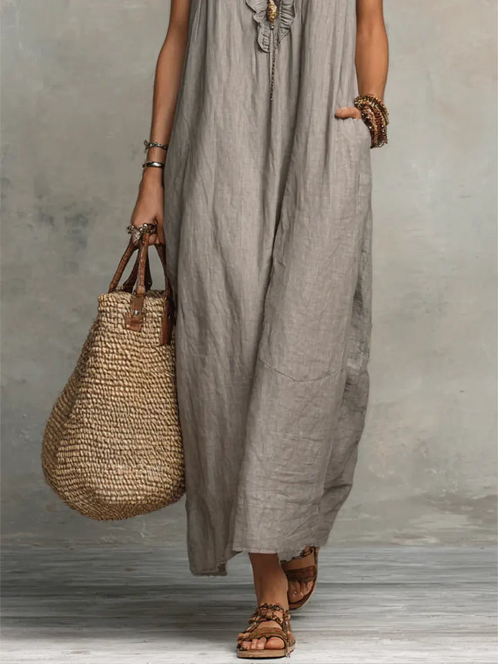 Chiara | Maxikleid im Boho-Stil mit V-Ausschnitt