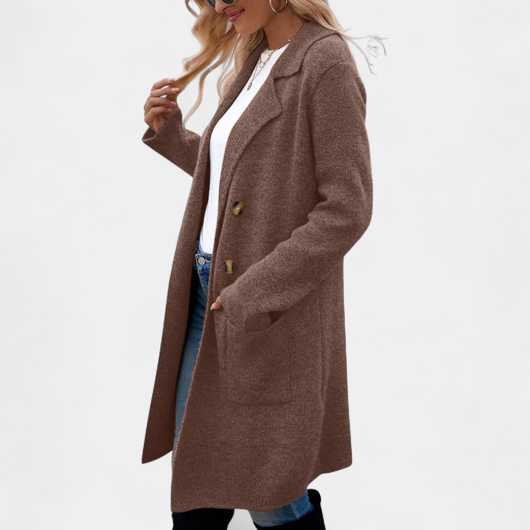 ZAHEKA | Lässiger Midikleid mit langen Ärmeln