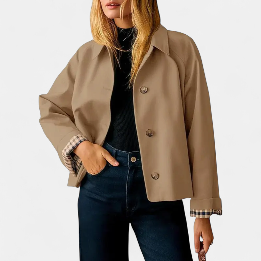 HARLOW | Lässiger, verkürzter Windbreaker-Trenchcoat