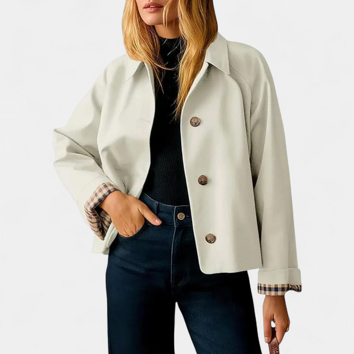 HARLOW | Lässiger, verkürzter Windbreaker-Trenchcoat