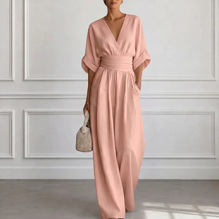 Clara | Weit geschnittener V-Ausschnitt Jumpsuit