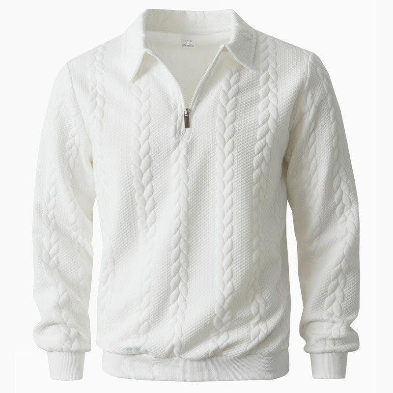 Eleganter Pullover mit Muster und Reißverschluss